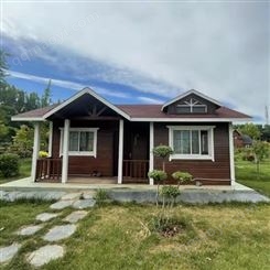 景区木结构房屋 定制双层防腐木木屋 仿古实木别墅