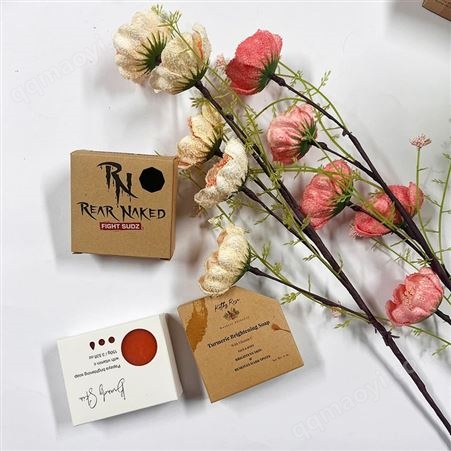 手工皂牛皮纸盒 定制logo 肥皂香皂首饰飞机盒 开窗烫金包装定做批发