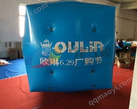 华津气模定做2米到3米pvc 升空方块,可来图印制各种彩色图案