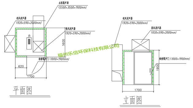 水泵噪声治理示意图